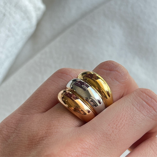 Chunky 3 Gold Ring