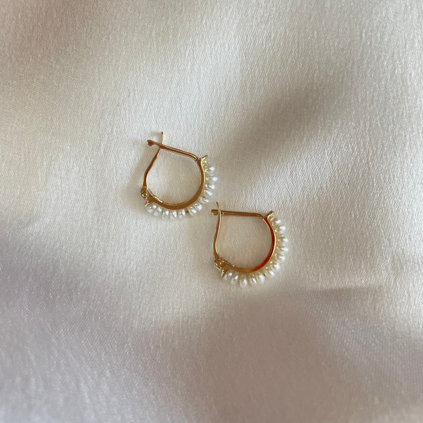 Arracadas Perlas 14k