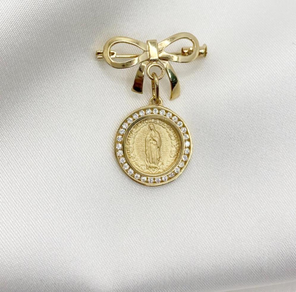 Broche Moño con Colita 14K