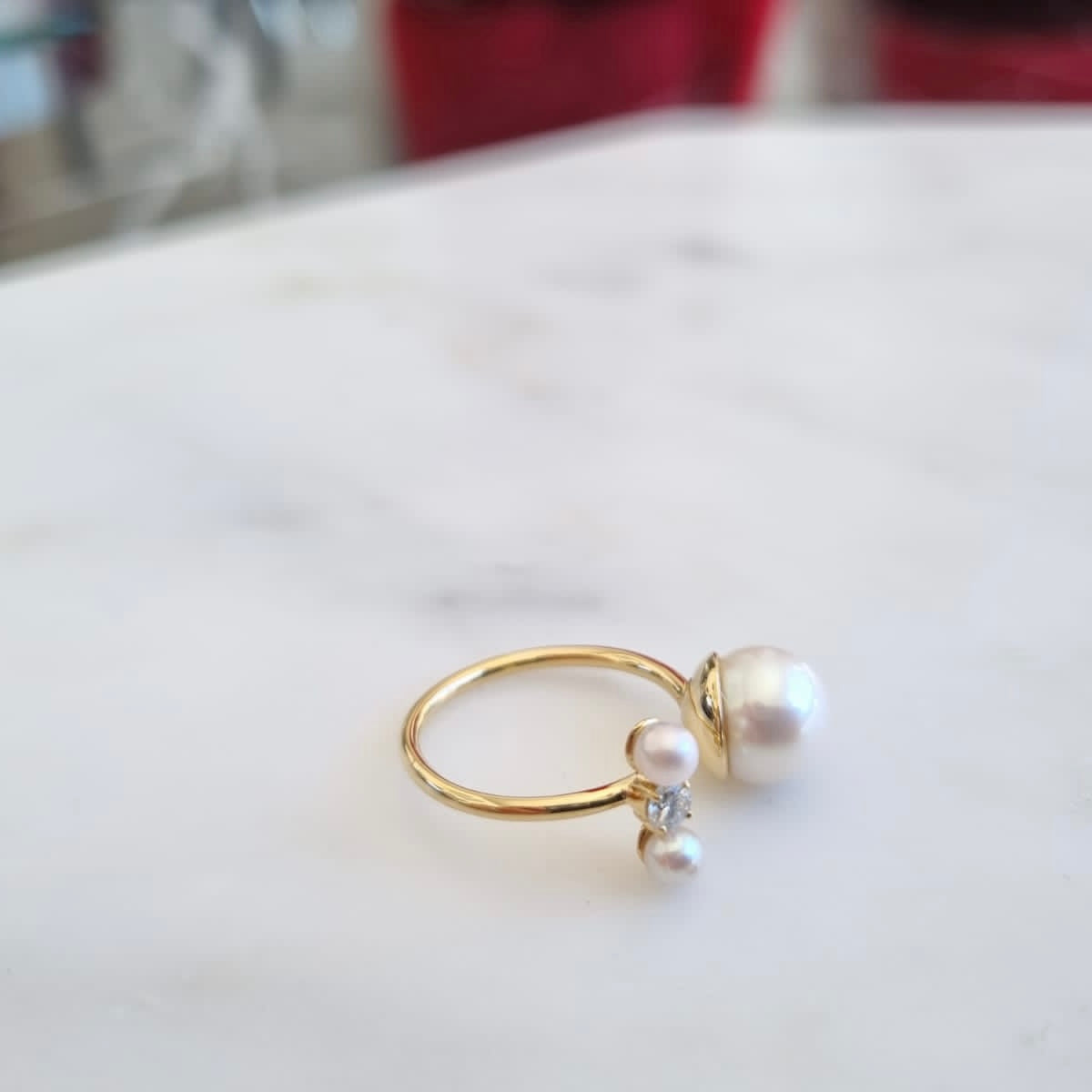 Anillo Familiar | Perlas y Diamante