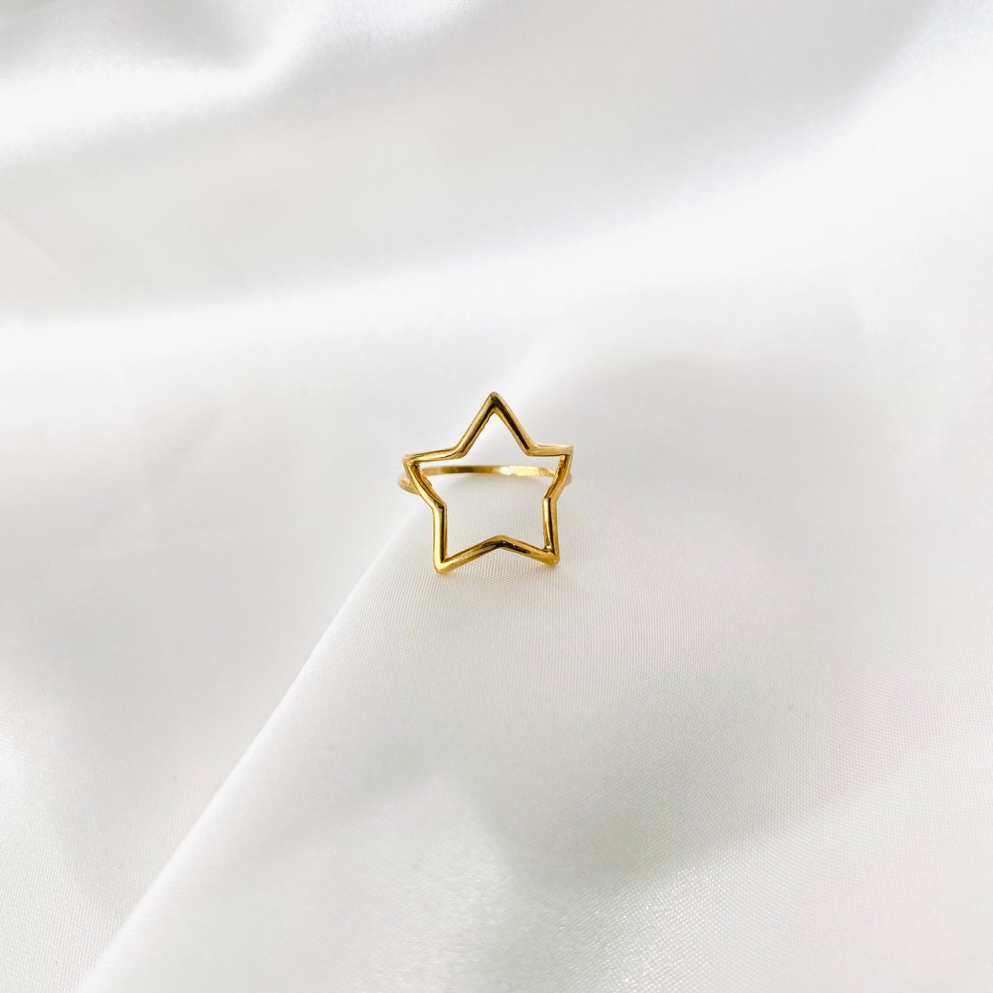 Anillo Silueta Estrella 10K